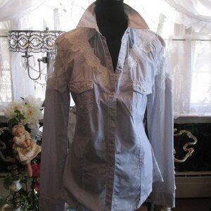 Guess Lace & Mesh Shirt